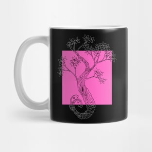 Fucsia Square Ink Tree Mug